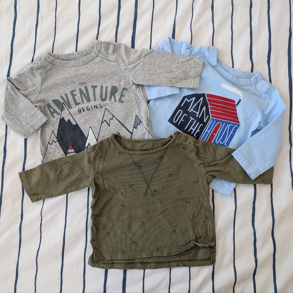 Baby Gap And Cotton On Long Sleeve Tees